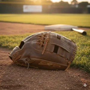 High-quality image of a left handed first baseman glove ready for a game.