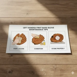 Essential cleaning and conditioning tips for maintaining your LHT first base glove.