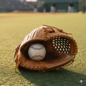 Examining the deep pocket of the Zett baseball glove, perfect for a pitcher's control.