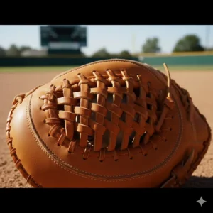 An illustration showing the benefits of a closed web design, a common feature on many catchers gloves for softball, for concealing grip.