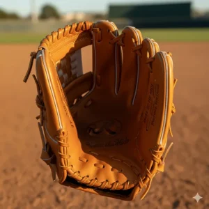 Looking into the hand opening of the Heart of the Hide glove, showcasing the comfortable interior padding.