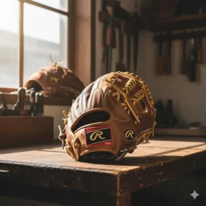 Rawlings Japan Series Heart of the Hide Japanese baseball glove, a blend of American and Japanese design principles.