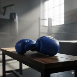 Vibrant blue Cleto Reyes boxing gloves made from high-quality leather, favored by professional fighters.