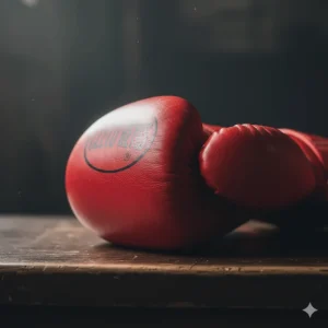 Close-up view of the classic Cleto Reyes gloves embossed logo and leather stitching detail on the cuff.
