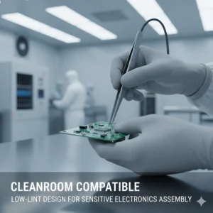 Low-linting polyurethane gloves designed for cleanroom use and sensitive electronics assembly.