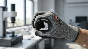 A hand flexing while wearing an ANSI A2 glove to demonstrate high dexterity for intricate tasks.