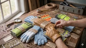 Slim-fit budget work gloves allowing for high dexterity when handling small tools or screws.