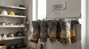 Proper storage method for extreme heat resistant gloves to maintain thermal performance.