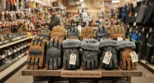 A selection of affordable fleece-lined work gloves displaying quality insulation for manual labor, all under $30.