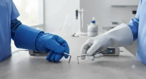 Close-up demonstration comparing finger dexterity and grip flexibility between cryogenic gloves and liquid nitrogen gloves.
