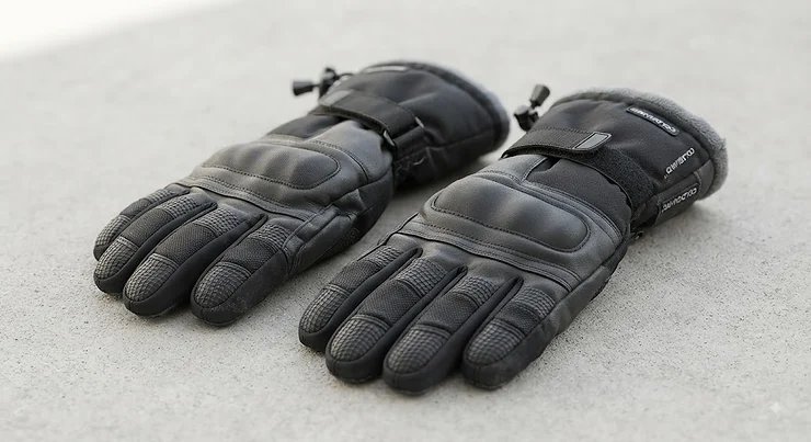 A pair of waterproof winter work gloves under $40 displayed on a neutral background, ready for cold weather jobs.
