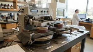 Testing abrasion resistance ratings for grain leather gloves vs split leather gloves on rough metal